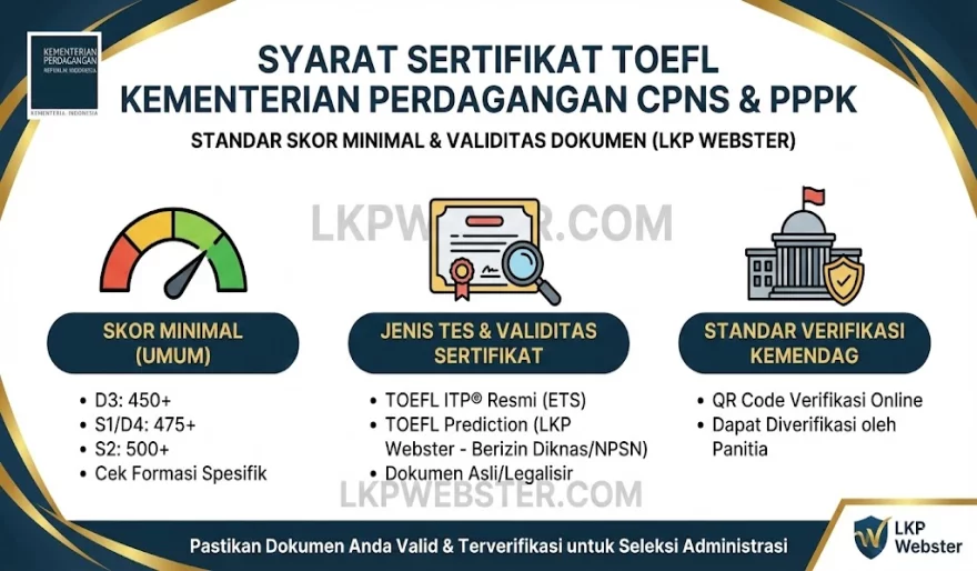 Syarat Sertifikat TOEFL Kementerian Perdagangan CPNS & PPPK