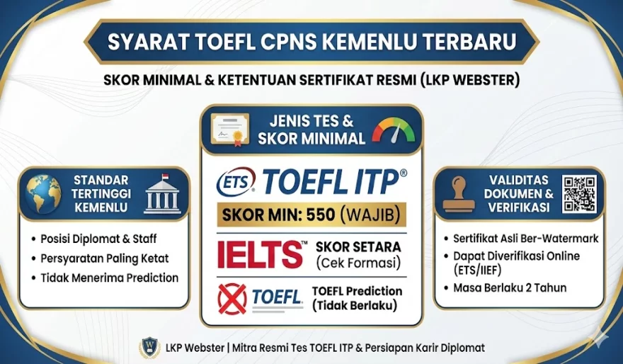 Syarat TOEFL CPNS Kemenlu Terbaru